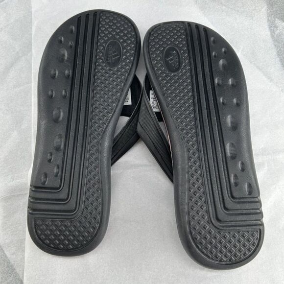 Adidas Adilette Comfort Flip Flops, Fit Foam Comfort Footbed Sz10 Lt Wt Slip On - Picture 2 of 7